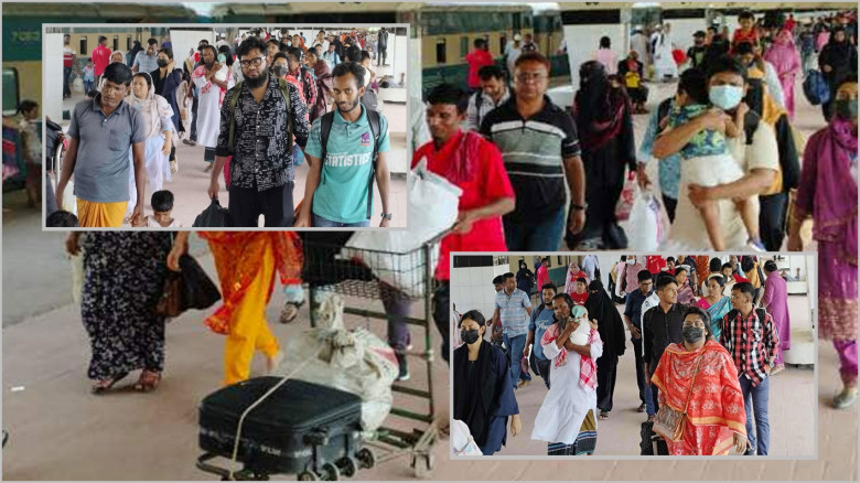 কমলাপুরে যাত্রীর ভিড় নেই, চাপ বাড়তে পারে শুক্রবার...