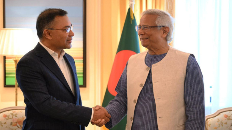 প্রধান উপদেষ্টার সঙ্গে তারেক রহমানের বৈঠক শেষ...
