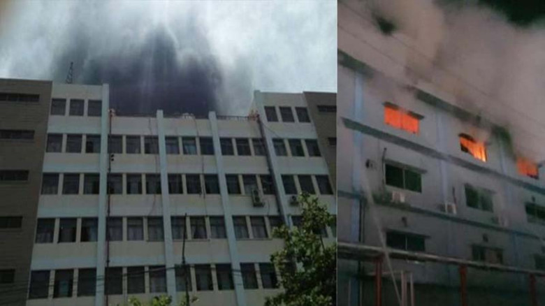 কর্ণফুলী ইপিজেডে এক্সেসরিজ কারখানায় আগুন...