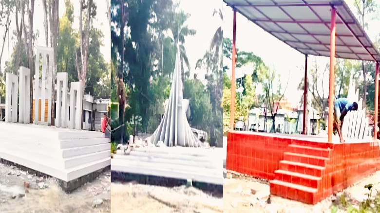 আমতলীতে ৫৪ বছর পর দৃশ্যমান শহীদ মিনার, সৃতিস্তম্ভ ...