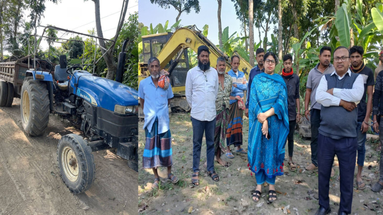 চৌগাছায় কপোতাক্ষের পাড় কেটে মাটি উত্তোলন: ৪ জনের ১...