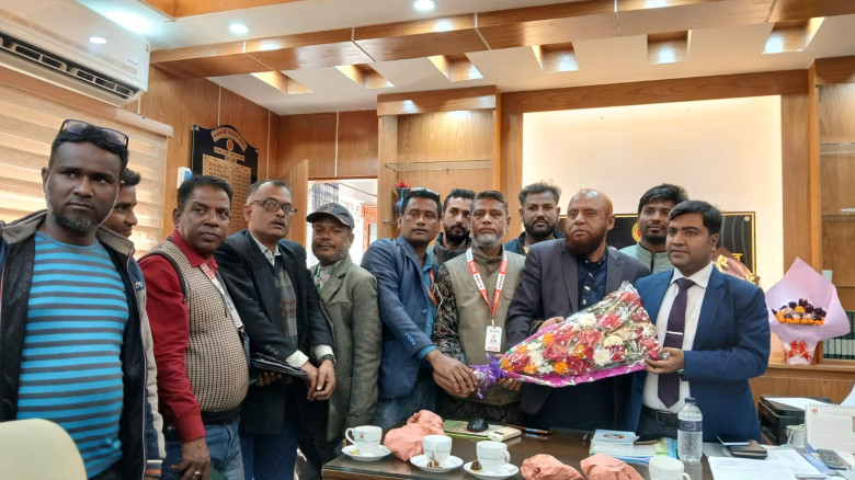 গাইবান্ধার সাঘাটায় নবাগত ইউএনও’র সাথে প্রেসক্লাব স...