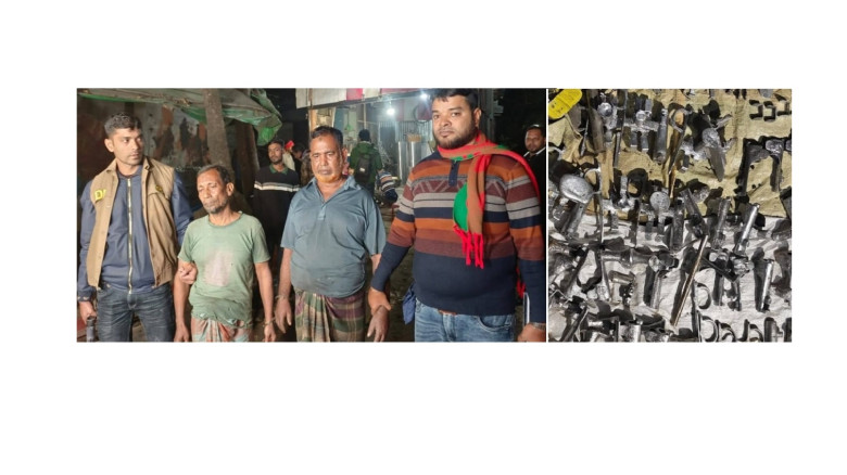 খুলনা নগরীতে অস্ত্র তৈরির কারখানার সন্ধান, আটক ৩...