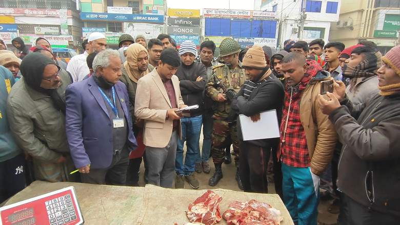 গাংনীতে ফ্রিজের মাংস বিক্রি করায় ভ্রাম্যমান আদালতে...
