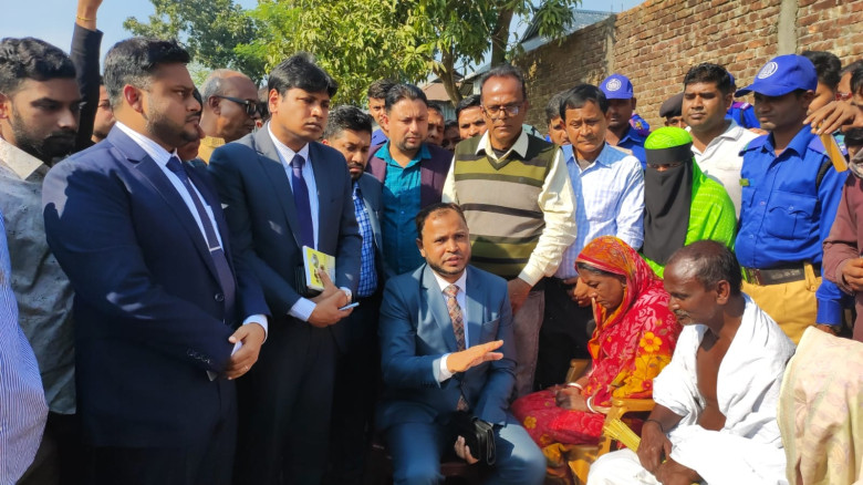 নিহত গার্মেন্টস কর্মী দিপুর পরিবারের পাশে  জেলা প্...