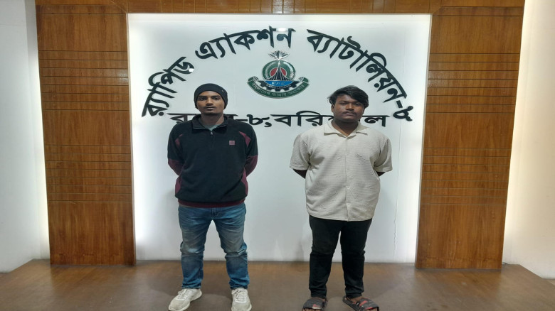 র‌্যাব ৮ এর অ‌ভিযা‌নে হত‌্যা মামলার দুই অাসামী অাট...