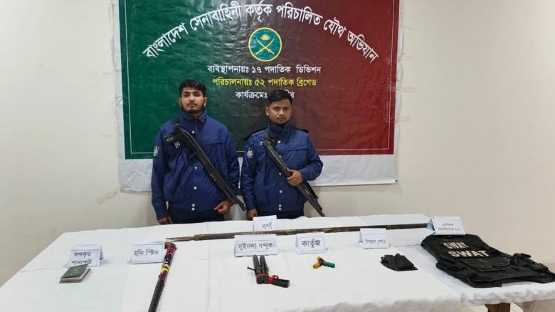 ওসমানীনগরে ইউপি চেয়ারম্যানের বাড়িতে যৌথ বাহিনীর অভ...