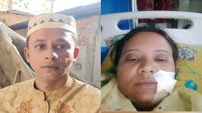 দ্বিতীয় বিয়ের প্রতিবাদ করায় স্ত্রীর মুখে ছুরিকাঘাত...