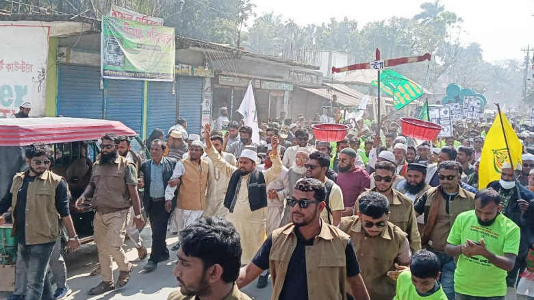 কালিয়ায় জামায়াতে ইসলামীর নির্বাচনী গণমিছিল অনুষ্ঠি...