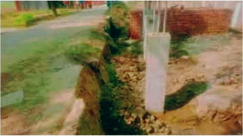 চুনারুঘাটে  অনুমতি ছাড়া এলজিইডি’র রাস্তা কেটে ড্রে...