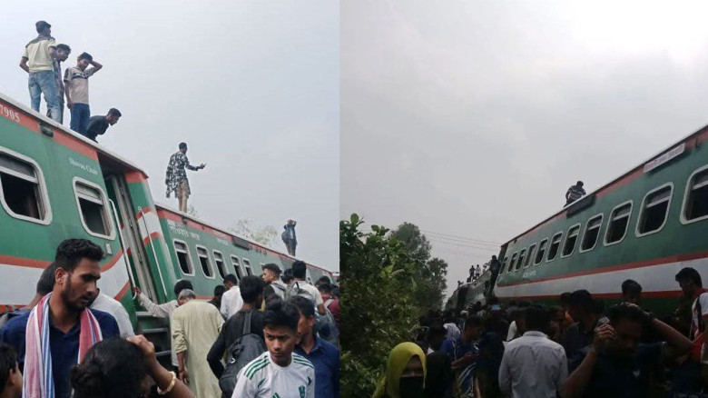 বগুড়ায় নীলসাগর এক্সপ্রেস লাইনচ্যুত, আহত অর্ধশত...