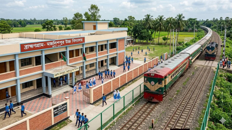 কসবা উপজেলার ব্রাহ্মণগ্রাম-মজলিশপুর এলাকায় একটি মা...