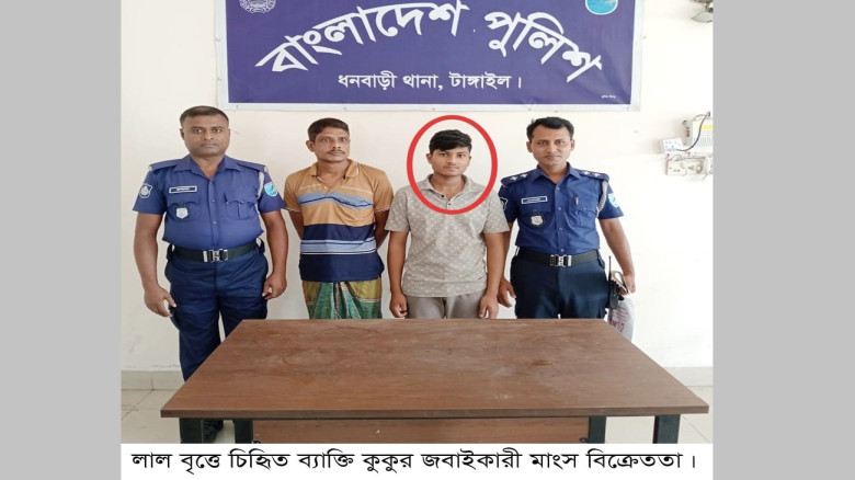 ধনবাড়ীতে কুকুরের মাংস বিক্রেতা গ্রেপ্তার...