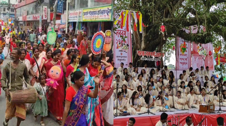 ঠাকুরগাঁওয়ে পালিত হচ্ছে বাঙালির প্রাণের উৎসব পহেল...