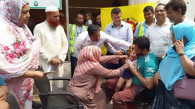 ভৈরবে শিশুদের হাম-রুবেলার টিকা প্রদানের উদ্বোধন...