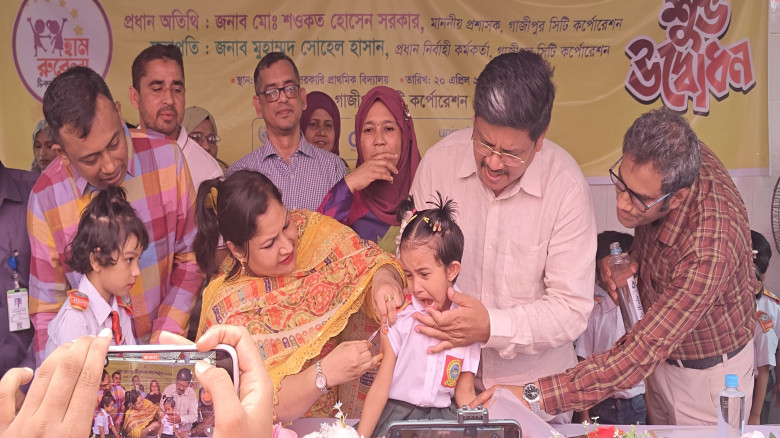গাজীপুরে ৩ লাখ ৮১ হাজার ৭৬৮ শিশুকে হাম রুবেলা টিকা...