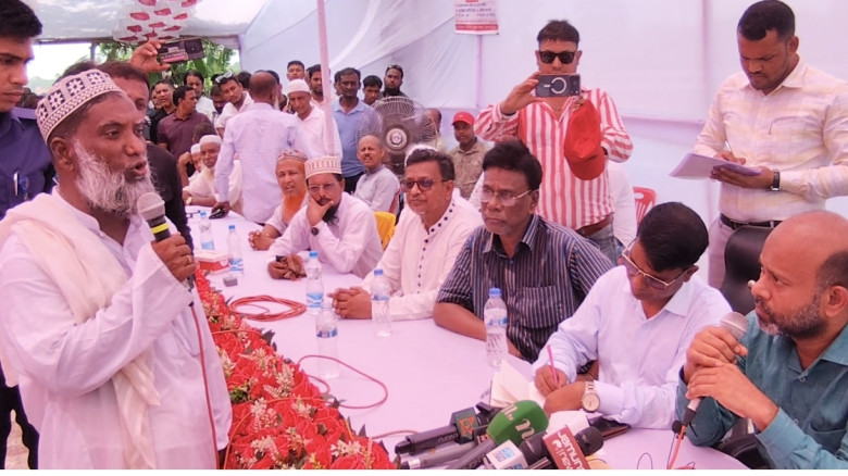 আখাউড়ার সঙ্গে ৬ গ্রাম  সংযুক্তির বিষয়ে গণ শুনানী অ...
