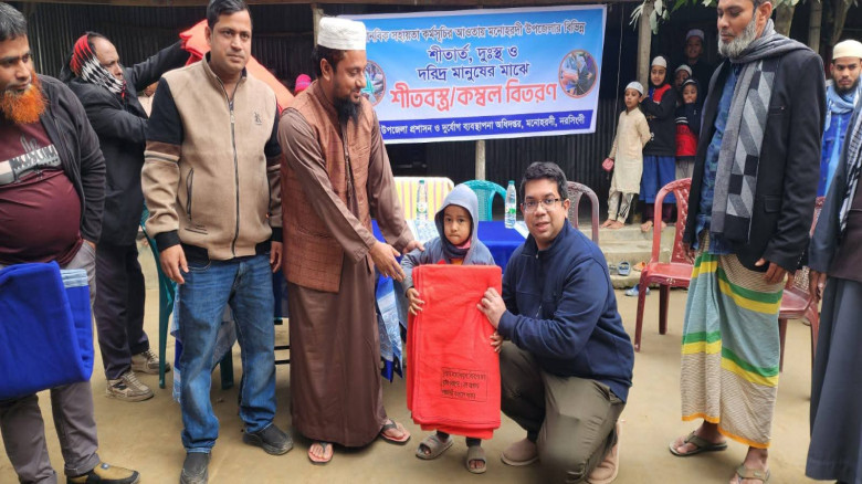 মনোহরদীতে, ইউ,এন,ও মুহাইমিন আল জিহানের মানবিক নেতৃ...
