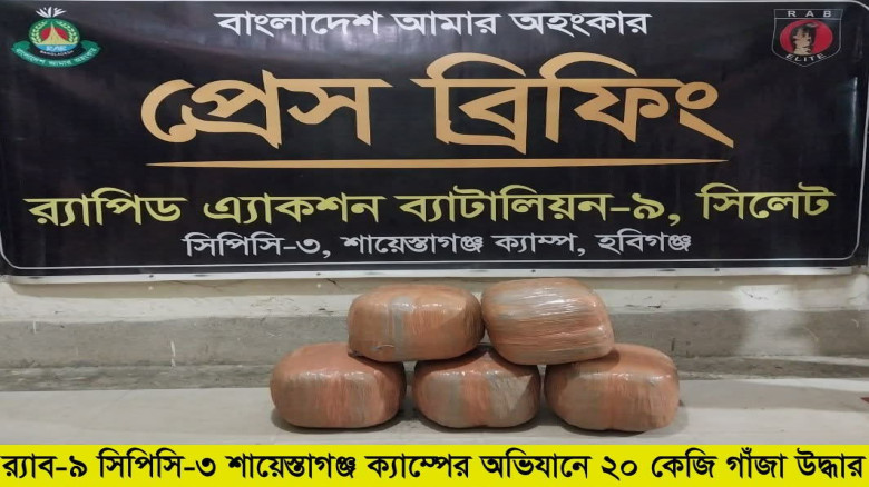 চুনারুঘাটে ২০ কেজি গাঁজাসহ দুই মাদক কারবারি গ্রেপ্...