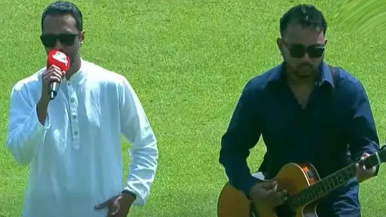 মিরপুর টেস্টে জাতীয় সঙ্গীত গাইলেন নেমেসিসের জোহাদ...