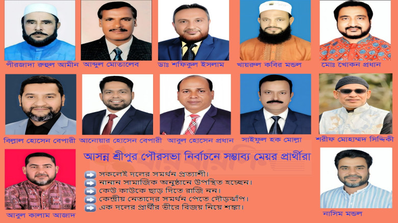 শ্রীপুর পৌর নির্বাচনে বিএনপির ডজনখানেক সম্ভাব্য প্...