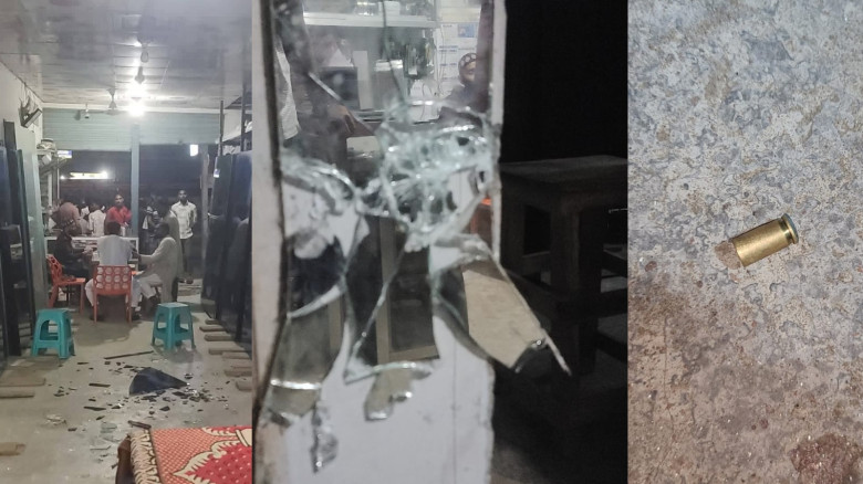 বাকিতে মালামাল না দেওয়ায় দোকানে হামলা ও গুলিবর্ষ...