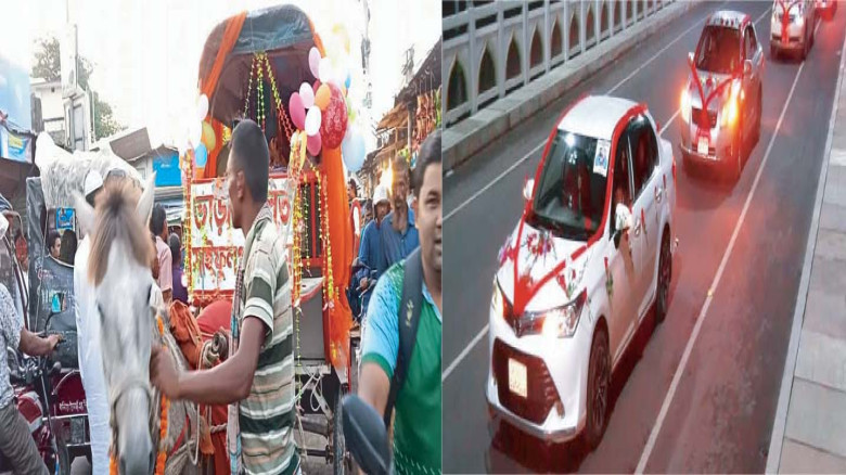 বিয়ের বরযাত্রীর গাড়ি বহর যেনো সৈয়দপুরের এক আতঙ্ক !...