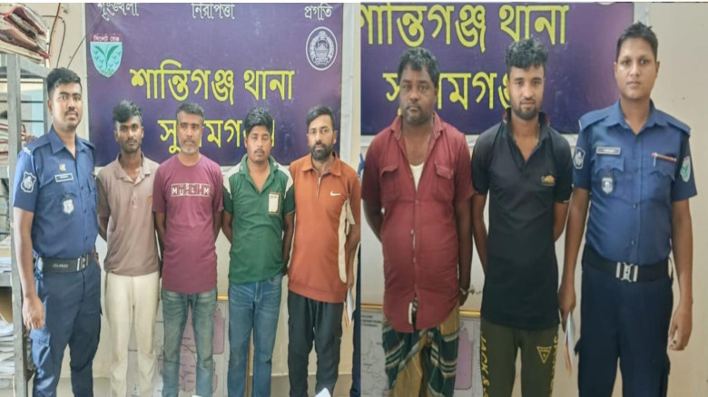 সুনামগঞ্জে অনলাইন জুয়া ও মাদকবিরোধী অভিযানে ৬ জন গ...