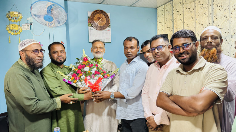 শান্তিগঞ্জ প্রেসক্লাবের নব নির্বাচিত নেতৃবৃন্দকে অ...
