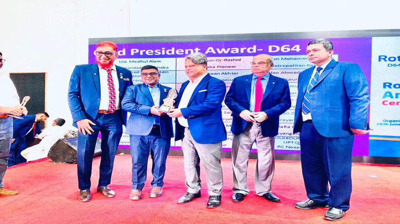 রোটারী ক্লাব অফ ভাওয়াল হেরিটেজ প্রেসিডেন্ট ইকরামু...