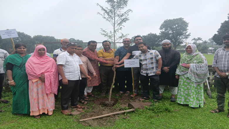 মহিমাগঞ্জে রংপুর চিনিকল উচ্চ বিদ্যালয়  বৃক্ষরোপণ ...