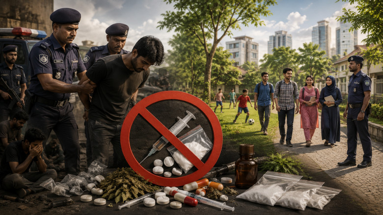 আইন শৃঙ্খলার উন্নয়নে মাদক নিয়ন্ত্রণ করা অপরিহার্...