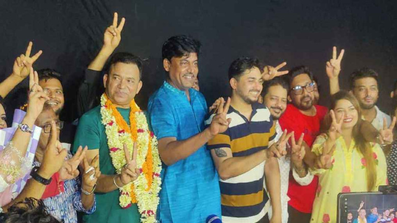 শিল্পী সমিতির সভাপতি শিবা শানু, সম্পাদক জয় চৌধুরী...
