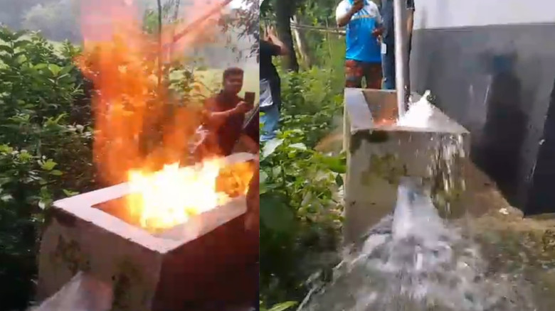 সিরাজগঞ্জে পানির লাইনে গ্যাস সাদৃশ্য পদার্থের সন্ধ...
