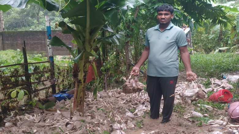 রাজস্থলীতে প্রবল বর্ষনে  তরুণের স্বপ্ন ভঙ্গ খয়ক্ষত...