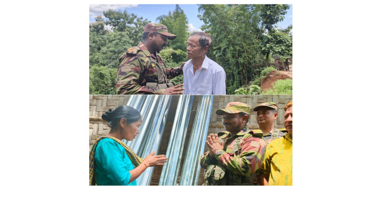 ভারীবর্ষণ ও পাহাড় ধ্বসে ক্ষতিগ্রস্ত পরিবারের মাঝে ...