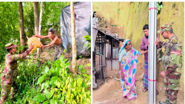 কাপ্তাই রাইখালী সেনাক্যাম্প কর্তৃক ক্ষতিগ্রস্ত পরি...