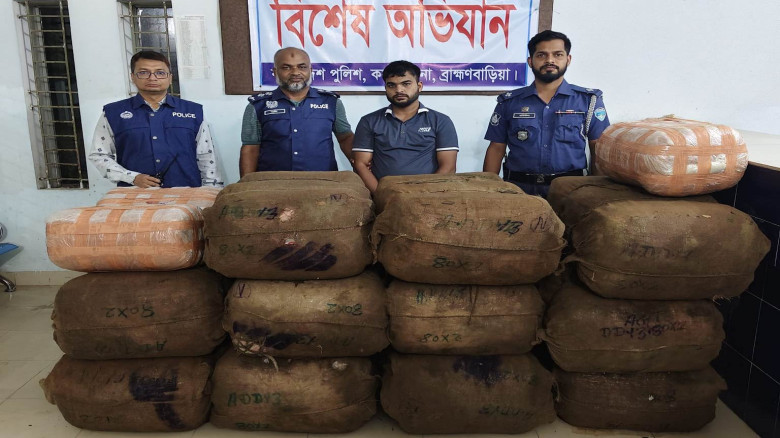 ৩৬০ কেজি গাঁজাসহ কসবায় মাদক কারবারি গ্রেপ্তার...