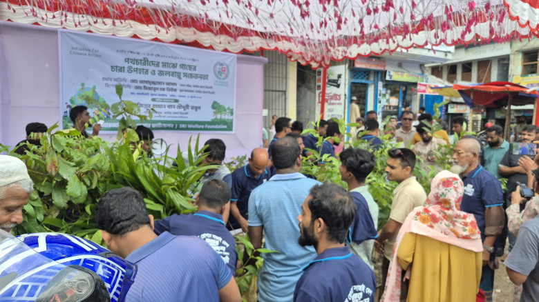নাটোরে পথচারীদের ২ হাজার গাছের চারা উপহার...