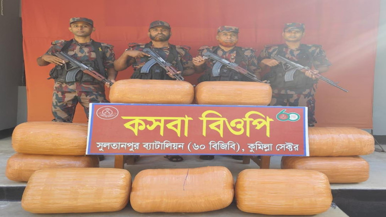 কসবায় বিজিবির অভিযানে ১০০ কেজি ভারতীয় গাঁজা জব্দ...