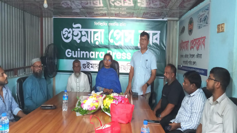 গুইমারায় ইউএনও ও ওসির সঙ্গে প্রেসক্লাবের মতবিনিময় ...